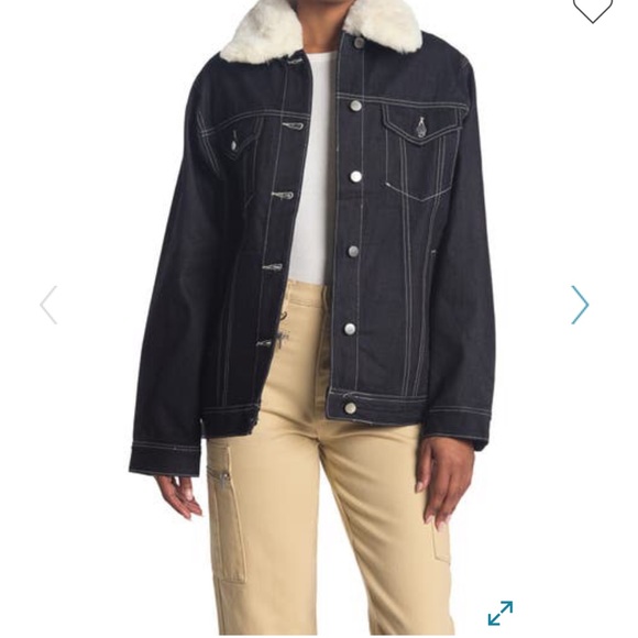 WeWoreWhat Boyfriend Jacket With Faux Fur - Picture 5 of 8